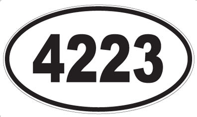 4223 - Oval Sticker