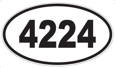 4224 - Oval Sticker