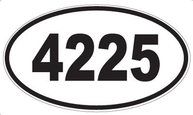 4225 - Oval Sticker