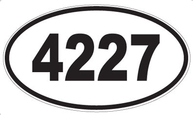 4227 - Oval Sticker