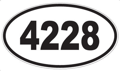 4228 - Oval Sticker