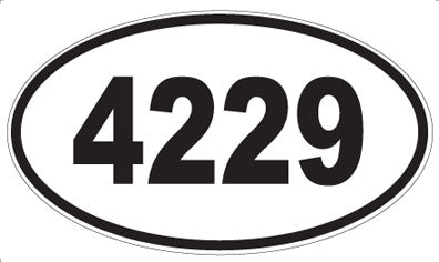 4229 - Oval Sticker