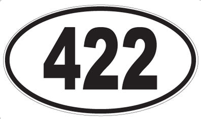422 - Oval Sticker