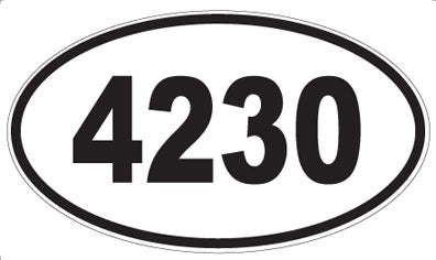 4230 - Oval Sticker