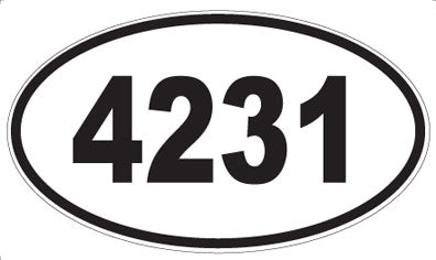 4231 - Oval Sticker