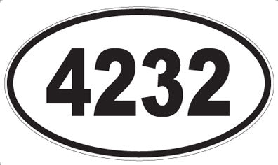 4232 - Oval Sticker
