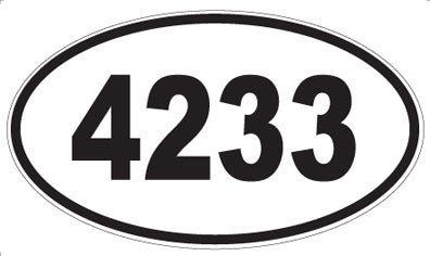 4233 - Oval Sticker