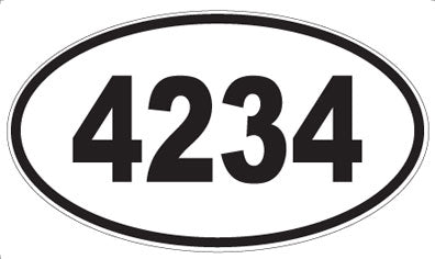 4234 - Oval Sticker