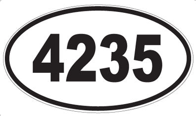 4235 - Oval Sticker