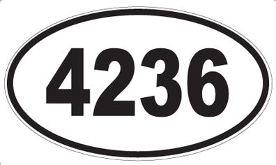 4236 - Oval Sticker