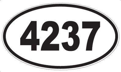 4237 - Oval Sticker