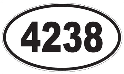 4238 - Oval Sticker