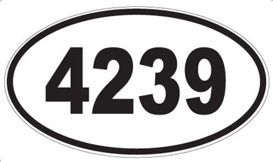 4239 - Oval Sticker