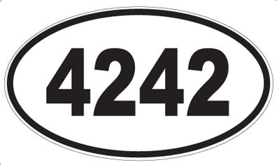 4242 - Oval Sticker