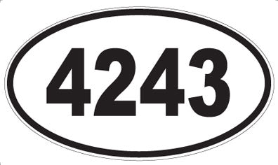 4243 - Oval Sticker