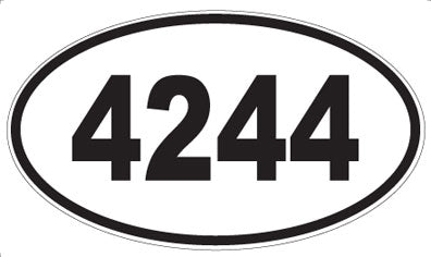 4244 - Oval Sticker