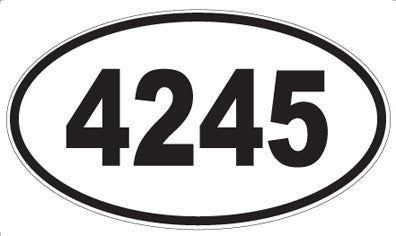 4245 - Oval Sticker