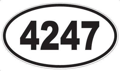 4247 - Oval Sticker