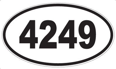 4249 - Oval Sticker