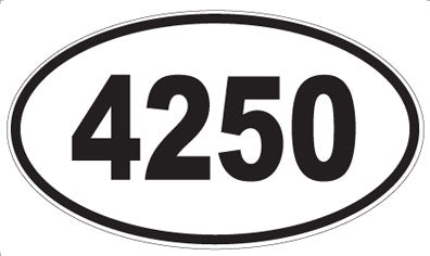 4250 - Oval Sticker