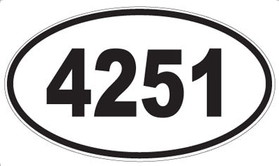 4251 - Oval Sticker