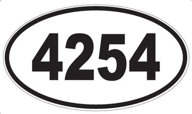 4254 - Oval Sticker