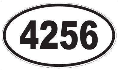 4256 - Oval Sticker