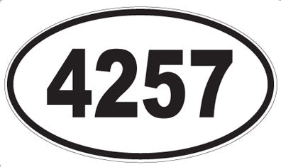 4257 - Oval Sticker