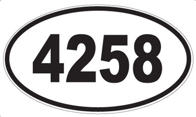 4258 - Oval Sticker