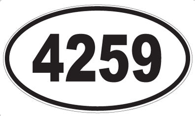 4259 - Oval Sticker