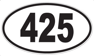 425 - Oval Sticker
