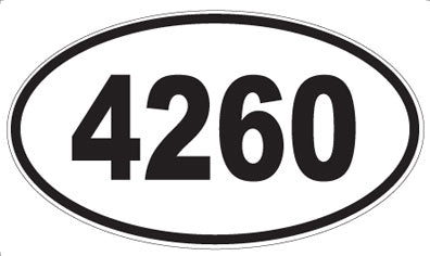 4260 - Oval Sticker