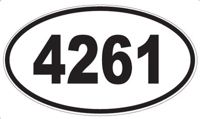 4261 - Oval Sticker