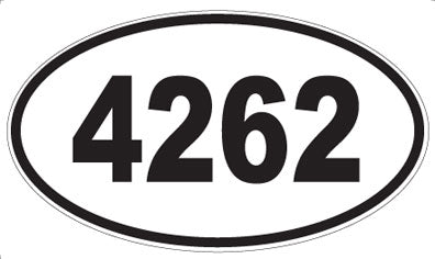 4262 - Oval Sticker