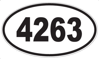 4263 - Oval Sticker