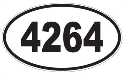 4264 - Oval Sticker