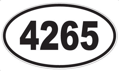 4265 - Oval Sticker