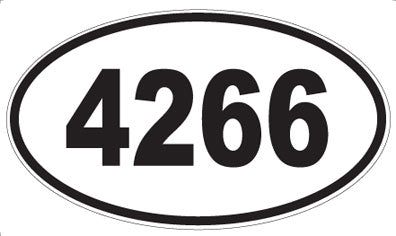 4266 - Oval Sticker
