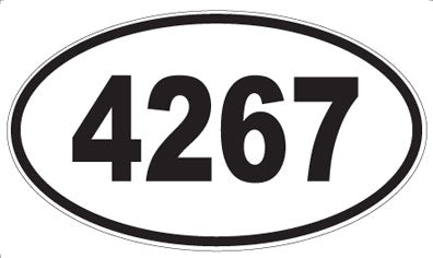 4267 - Oval Sticker