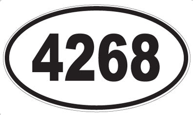 4268 - Oval Sticker
