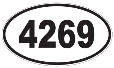 4269 - Oval Sticker