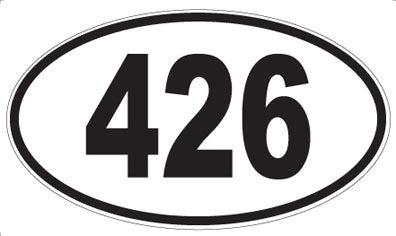 426 - Oval Sticker