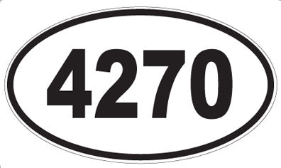 4270 - Oval Sticker