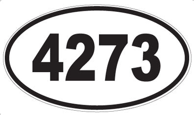 4273 - Oval Sticker