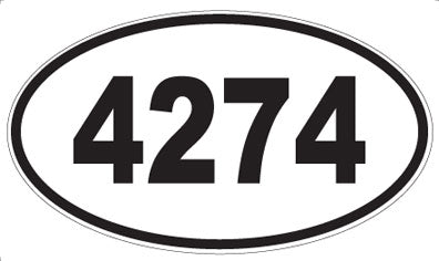 4274 - Oval Sticker