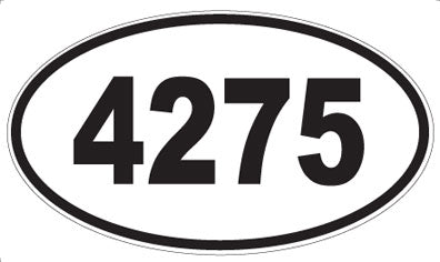 4275 - Oval Sticker
