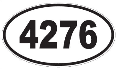 4276 - Oval Sticker