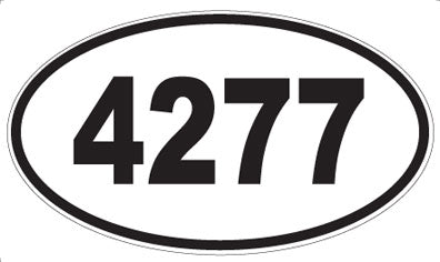 4277 - Oval Sticker