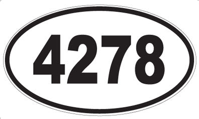 4278 - Oval Sticker