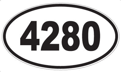 4280 - Oval Sticker